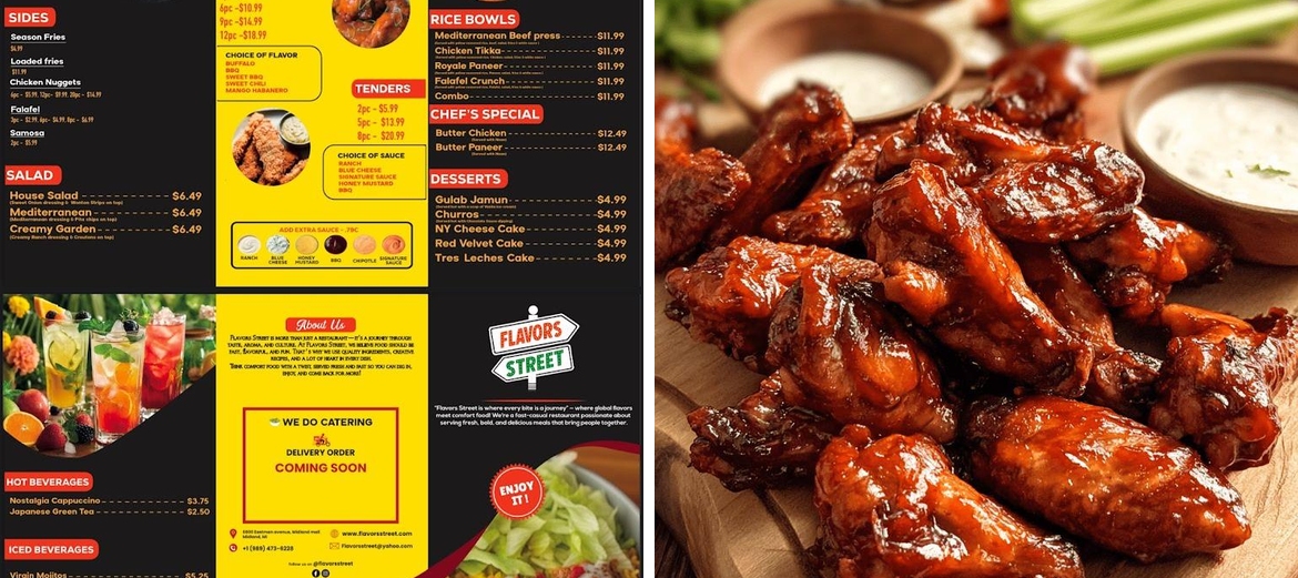 Flavors Street US Menu